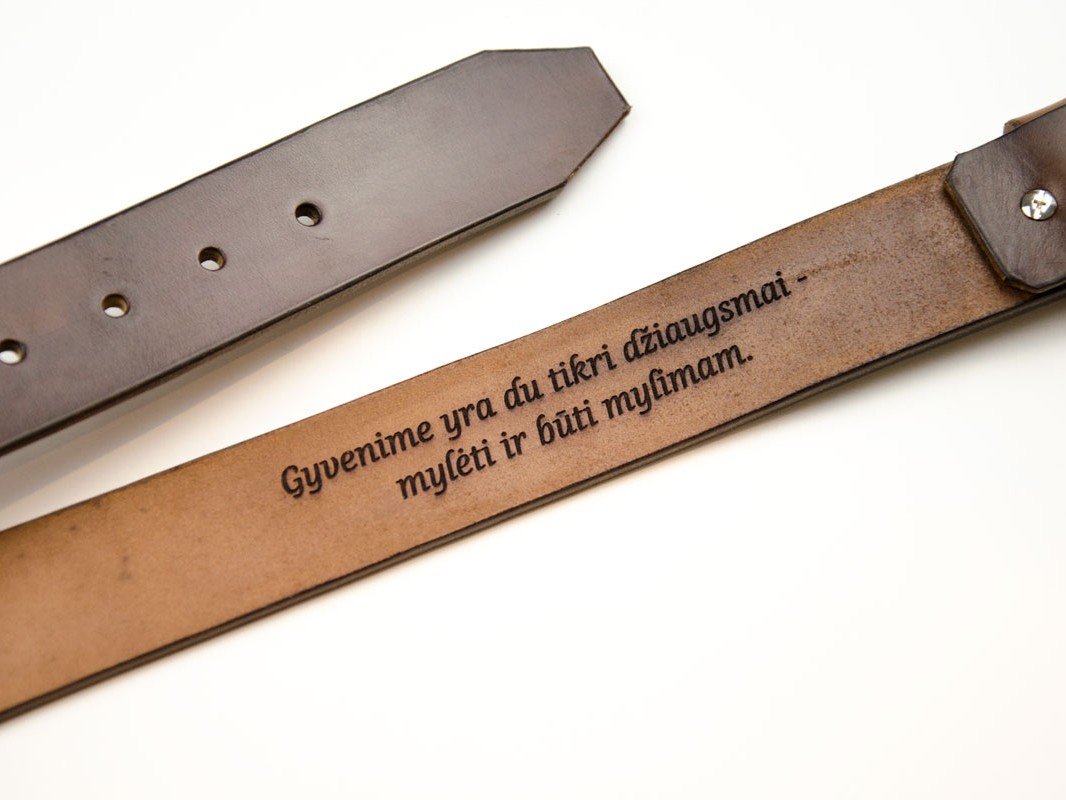 odinis diržas apie gyvenimą