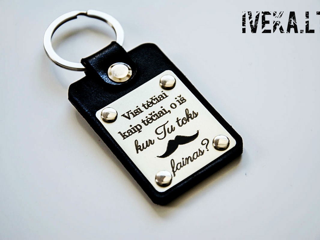 raktų pakabukas keturkampis tėvo dienai