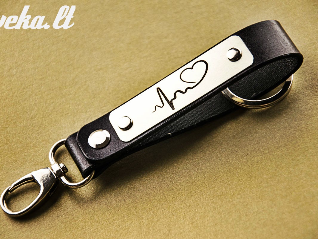 raktų pakabukas su širdele