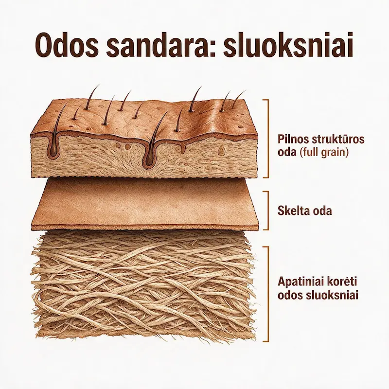 odos sluoksnių struktūra grafiškai
